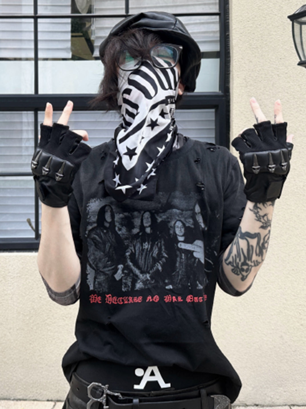 GOJOYJINNI丨Antiwar Print Washed Vintage T-Shirt - PSYLOS 1, GOJOYJINNI丨Antiwar Print Washed Vintage T-Shirt, T-Shirt, GOJOYJINNI, PSYLOS 1